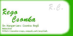 rego csonka business card